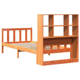 Berkfield Bookcase Bed Without Mattress Wax Brown 75X190 Cm Small Single Solid Wood - thumbnail 6