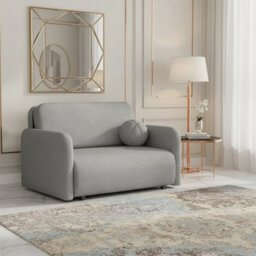 Viva Sun Ii Sofa Bed With Sleeping Function And Bedding Storage Metal Legs Wooden Frame 130X103X85Cm Grey - thumbnail 1