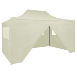 Berkfield Professional Folding Party Tent With 4 Sidewalls 3X4 M Steel Cream - thumbnail 1