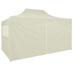 Berkfield Professional Folding Party Tent With 4 Sidewalls 3X4 M Steel Cream - thumbnail 3