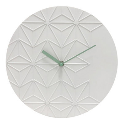 Acctim Chloe Wall Clock Quartz Geometric Resin Face Open Dial White 30Cm - image 1