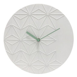 Acctim Chloe Wall Clock Quartz Geometric Resin Face Open Dial White 30Cm - thumbnail 1