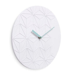 Acctim Chloe Wall Clock Quartz Geometric Resin Face Open Dial White 30Cm - thumbnail 4