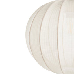 Wyld And Coco White Pleated Nylon Pendant Lamp, Spherical 35Cm X 82Cm, Contemporary - thumbnail 6