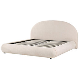 Beliani Ottoman Bed Fabric Grasse 180 X 200 Cm (Eu Super King) Light Beige - thumbnail 6