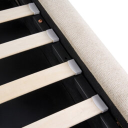 Beliani Ottoman Bed Fabric Grasse 180 X 200 Cm (Eu Super King) Light Beige - thumbnail 8