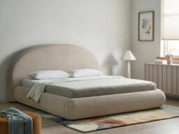 Beliani Ottoman Bed Fabric Grasse 180 X 200 Cm (Eu Super King) Light Beige - thumbnail 2