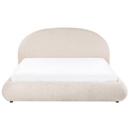 Beliani Ottoman Bed Fabric Grasse 180 X 200 Cm (Eu Super King) Light Beige - thumbnail 4