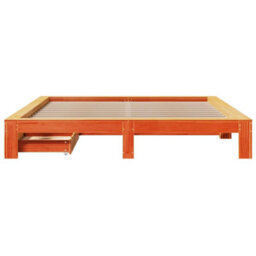 Berkfield Bed Frame Without Mattress Wax Brown 180X200 Cm Super King Solid Wood Pine - thumbnail 4