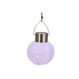 Set Of 4 Solar Powered Colourful Chinese Style Lanterns - Orb Shaped Outdoor Garden Hanging Led Lights - Each H11 X 10Cm - thumbnail 2