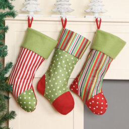 Dibor Set Of 2 Knitted Red Fair Isle Pompom Xmas Gift Decoration Christmas Stocking For Kids