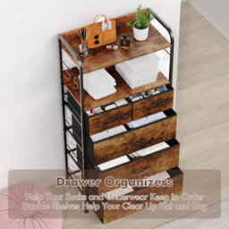 5-Drawer Fabric Dresser Tower For Bedroom Chest Of Drawers - thumbnail 4