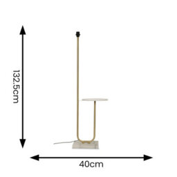 Valuelights Tavel Brushed Gold Floor Lamp With Integrated Table - thumbnail 7