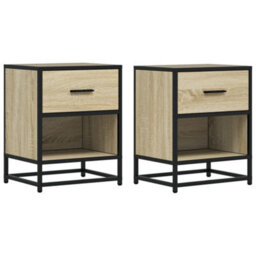 Berkfield Bedside Cabinets 2 Pcs Sonoma Oak 40X31X50 Cm Engineered Wood - thumbnail 2