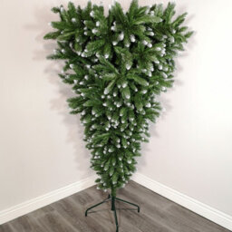 Samuel Alexander 6Ft (180Cm) Snowtime Pvc Upside Down Frosted Green Snow Tipped Christmas Tree