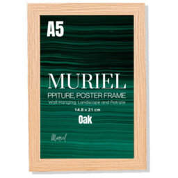Oak Picture Frame Photo Frame Perspex Sheet For Wall Or Table, Landscape Portrait Orientationa5 (14.8 X 21 Cm) - thumbnail 1