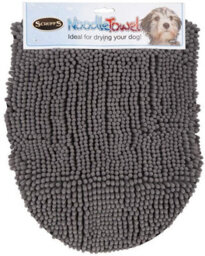AB Tools 1 Super Absorbent Grey Microfiber Dog Cat Pet Noodle Towel Quick Drying - thumbnail 2