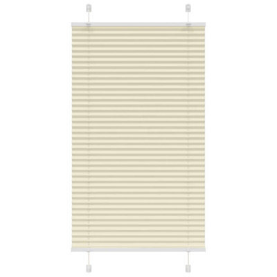 Berkfield Pleated Blind Cream 70X150 Cm Fabric Width 69.4 Cm Polyester - image 1