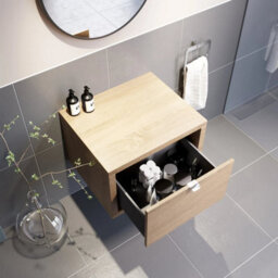 Affine Bathroom Wall Hung Vanity Unit Cabinet Storage Drawer 600mm Furniture Soft Close - thumbnail 5