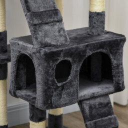 Pawhut 173Cm Cat Tower Scratching Post Activity Centre For Indoor Charcoal - thumbnail 9