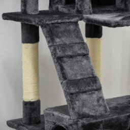 Pawhut 173Cm Cat Tower Scratching Post Activity Centre For Indoor Charcoal - thumbnail 8