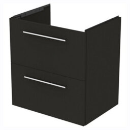 Ideal Standard I.life A Matt Carbon Grey Wood Effect Wall-Mounted Bathroom Vanity Unit (H) 630mm (W) 600mm - thumbnail 1