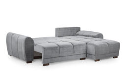 Home & Love Azzuro Sofabed Cinema Storage Sofa Chaise - Grey - thumbnail 2