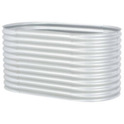 Berkfield Garden Raised Bed 160X80X81 Cm Galvanised Steel Silver - thumbnail 4
