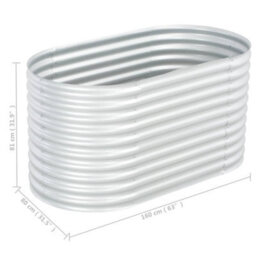 Berkfield Garden Raised Bed 160X80X81 Cm Galvanised Steel Silver - thumbnail 8