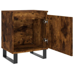 Berkfield Elegant Bedside Cabinets 2 Pcs Smoked Oak 40X30X50 Cm Engineered Wood - thumbnail 6