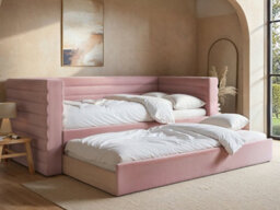 Flair Yuma Velvet Guest Bed - Pink - thumbnail 2