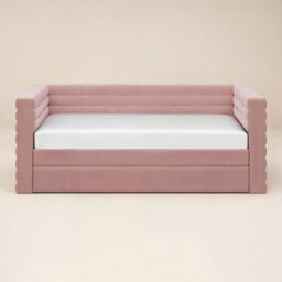Flair Yuma Velvet Guest Bed - Pink - thumbnail 4