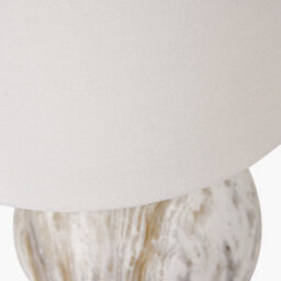 Pacific Lifestyle Grey Stone Effect Ceramic Table Lamp - thumbnail 4