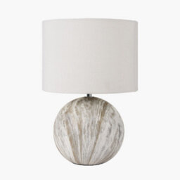Pacific Lifestyle Grey Stone Effect Ceramic Table Lamp - thumbnail 2