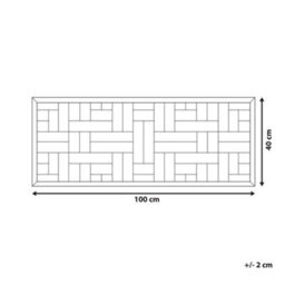 Beliani Wall Decor Toluca Teak Wood 40 Cm Brown - thumbnail 3