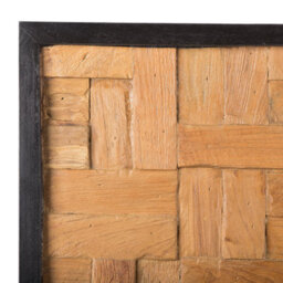 Beliani Wall Decor Toluca Teak Wood 40 Cm Brown - thumbnail 4
