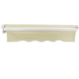 Sundaze 4 X 3M Manual Awning Garden Patio Canopy Sun Shade Shelter Retractable With Fittings And Crank Handle Cream - thumbnail 4