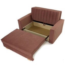 Modern Armchair Sofa Bed With Storage Viva Glam Ii Light Grey - thumbnail 4