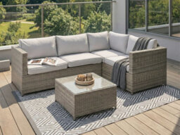 Beliani Outdoor Cushion Cover Set Avola Light Grey - thumbnail 2