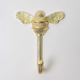 Brass Bee Coat Hook - Brass Finish - Iron - thumbnail 1