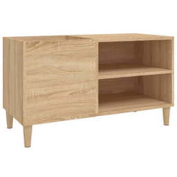 Berkfield Record Cabinet Sonoma Oak 84.5X38X48 Cm Engineered Wood - thumbnail 2