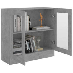 Vidaxl Vitrine Cabinet Concrete Grey 82.5X30.5X80 Cm Engineered Wood - thumbnail 4