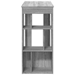 Berkfield Bar Table With Racks Grey Sonoma 102X50X103.5 Cm Engineered Wood - thumbnail 5
