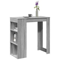 Berkfield Bar Table With Racks Grey Sonoma 102X50X103.5 Cm Engineered Wood - thumbnail 1