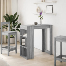 Berkfield Bar Table With Racks Grey Sonoma 102X50X103.5 Cm Engineered Wood - thumbnail 3