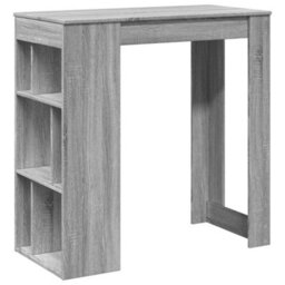 Berkfield Bar Table With Racks Grey Sonoma 102X50X103.5 Cm Engineered Wood - thumbnail 2