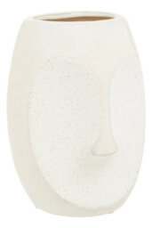 Orsina Handcrafted Stoneware Face Small Vase, Modern Free Standing Vase, Contemporary Flower Vase, Stoneware Vase - thumbnail 4