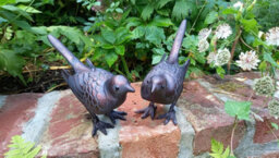 Inspirational Gifting Pair Of Birds Sculpture Garden Ornament - thumbnail 3