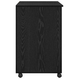 Berkfield Black Oak Computer Desk Black Oak Engineered Wood, Metal Medium - thumbnail 6