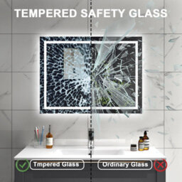Sline 1000X700mm Bathroom Led Mirror With Cold White Light,touch Control,memory Function,demister Pad,horizontal/vertical - thumbnail 5